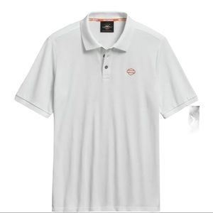 Harley Davidson Polo Shirt Mens Size Large White